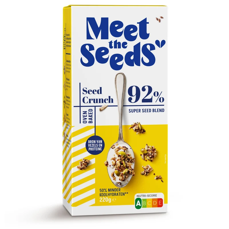 Meet the Seeds Seed Crunch krokante zadenmix met 92% zaden biologisch 220 gram