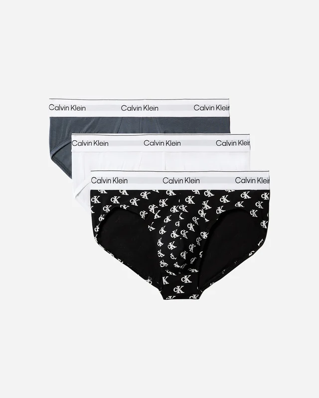 INTIMO CALVIN KLEIN UNDERWEAR HIP BRIEF 3PACK M UNI / S