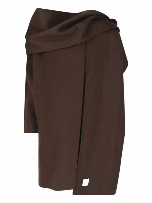 Calvin Klein Casual Brown Round Neckline Scarf Jacket standard XS