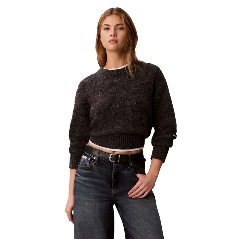 Maglione Donna Calvin Klein Donegal Grigio XS
