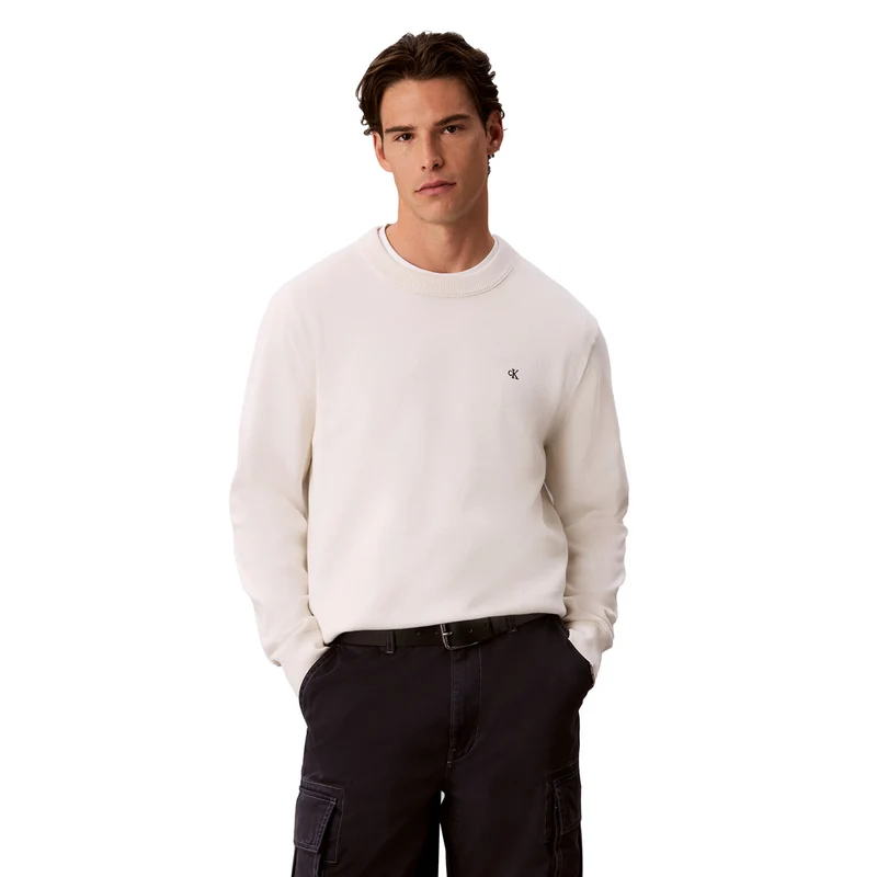 Maglione Uomo Calvin Klein Cassic Monogram Beige M