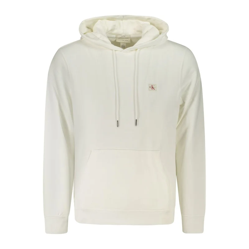 Calvin Klein White Cotton Men's Hoodie L