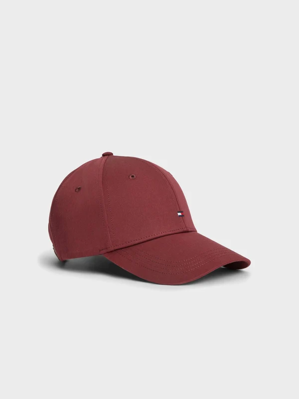 Tommy Hilfiger - Men's Hilfiger Flag Six-Panel Baseball Cap Wine Red / osz