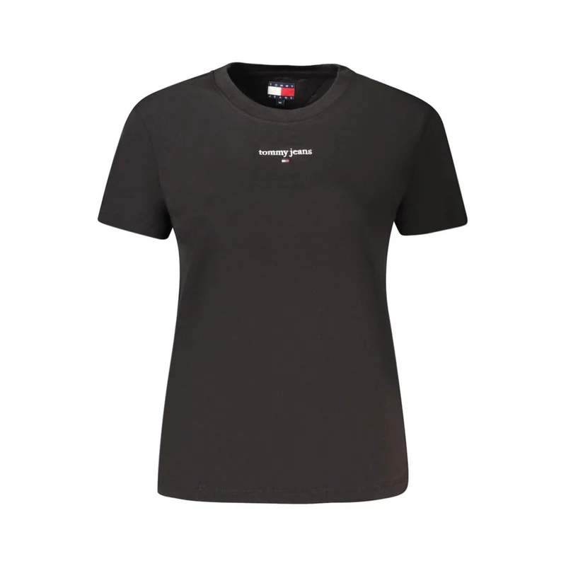 Tommy Hilfiger Black Cotton Women's T-Shirt M