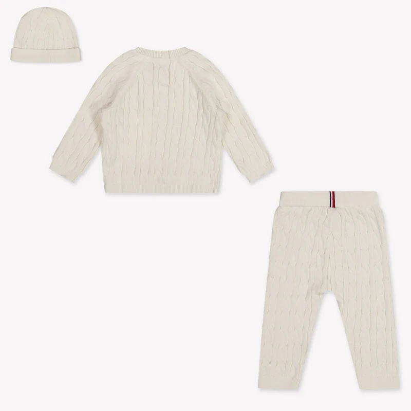 Tommy Hilfiger Baby Unisex Setje In Off White 68 - 6 Maanden