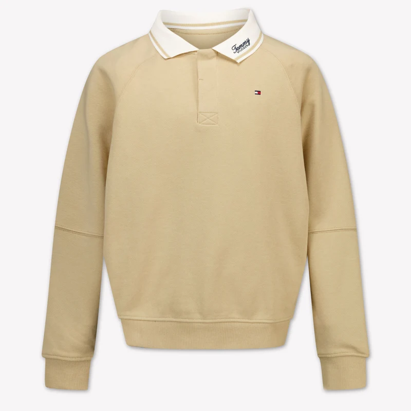 Tommy Hilfiger Kinder Jongens Trui In Beige 6 Jaar