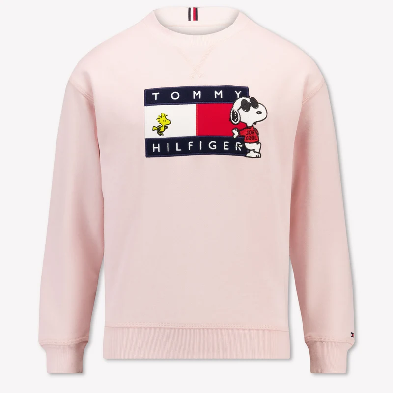 Tommy Hilfiger Kinder Meisjes Trui In Licht Roze 6 Jaar