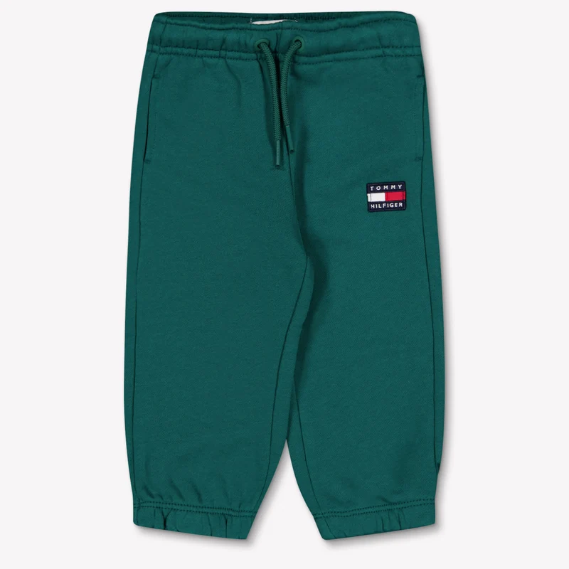 Tommy Hilfiger Baby Unisex Broek In Donker Groen 74 - 9 Maanden