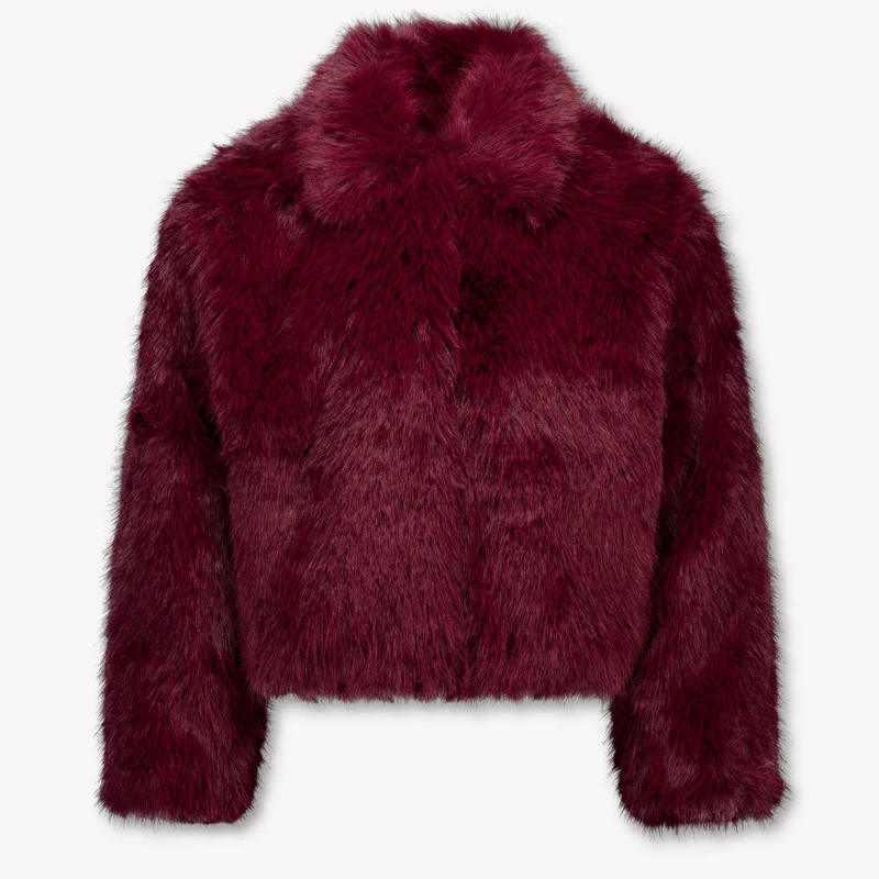 Tommy Hilfiger Kinder Meisjes Faux Fur Jassen In Bordeaux 16 Jaar