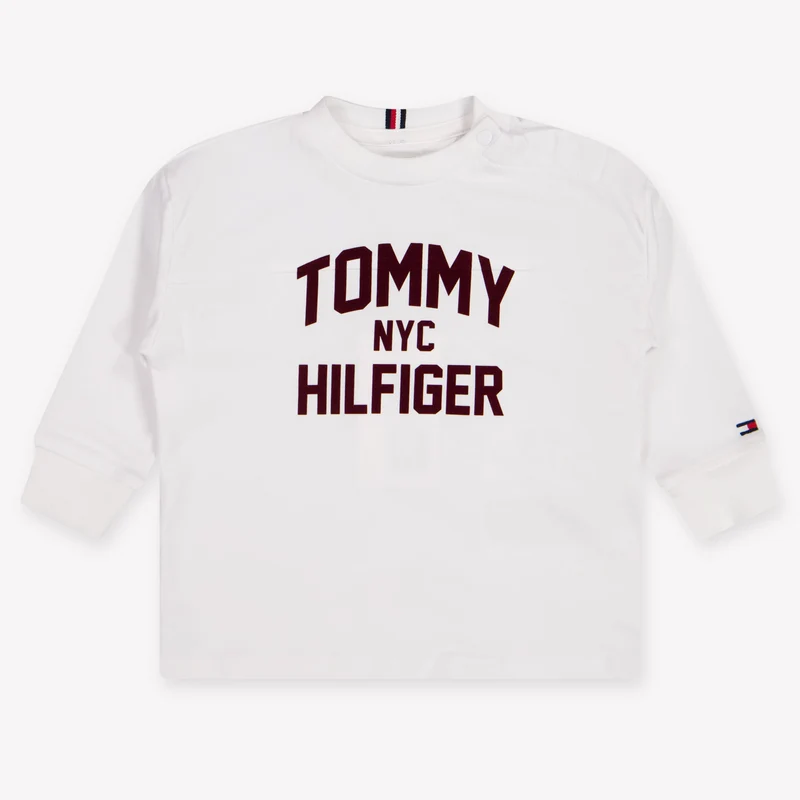 Tommy Hilfiger Baby Jongens T-Shirt In Wit 92 - 24 Maanden