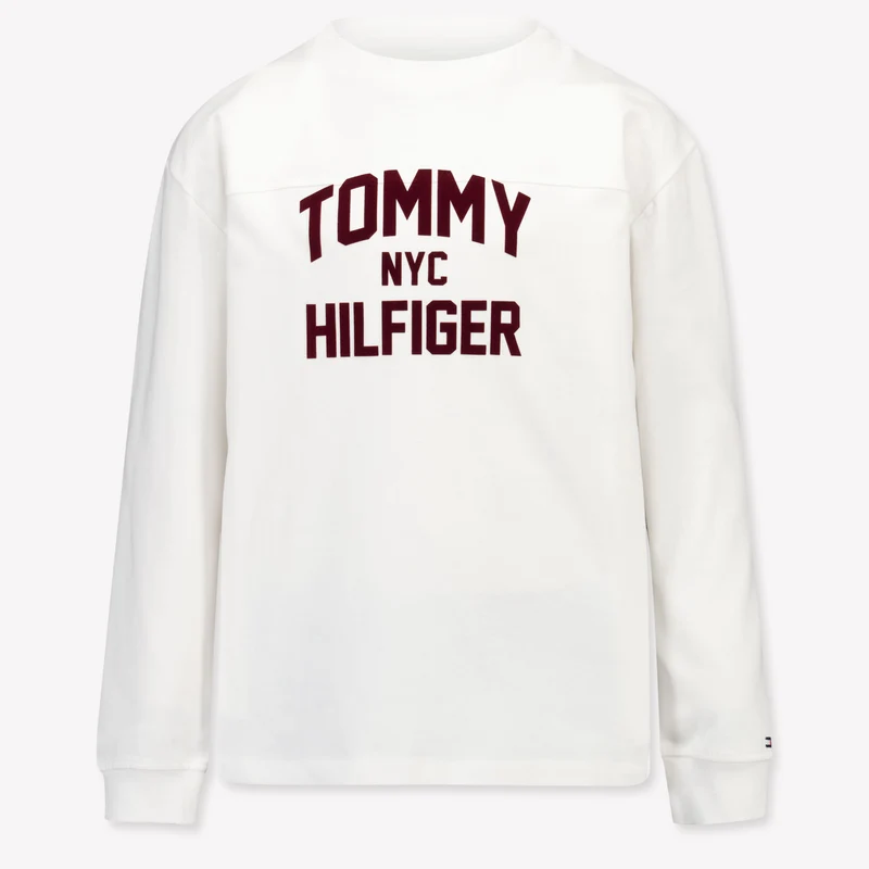 Tommy Hilfiger Kinder Jongens T-Shirt In Wit 10 Jaar