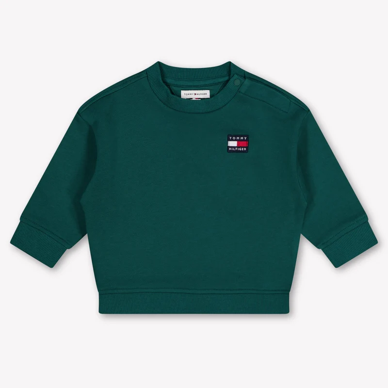 Tommy Hilfiger Baby Unisex Trui In Donker Groen 80 - 12 Maanden