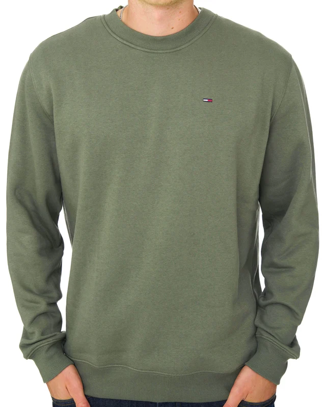 Tommy Jeans Flag Patch Crew Sweat Rocky Mountain Green 3XL