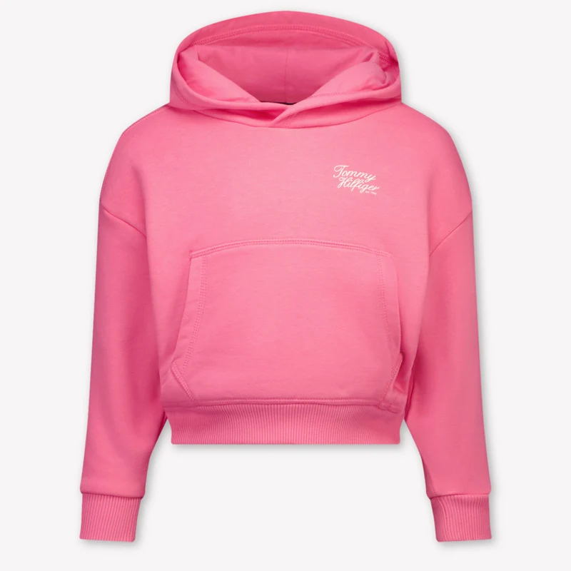 Tommy Hilfiger Kinder Meisjes Trui In Fuchsia 10 Jaar