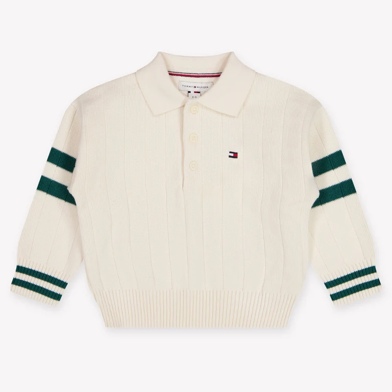 Tommy Hilfiger Baby Jongens Trui In Off White 80 - 12 Maanden