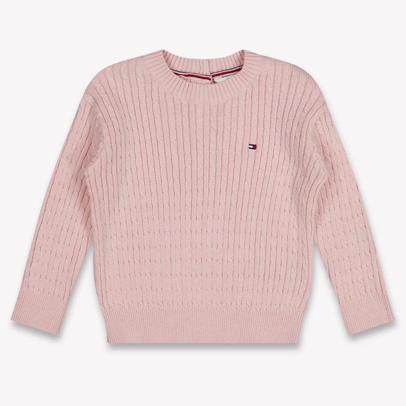 Tommy Hilfiger Baby Meisjes Trui In Licht Roze 98 - 36 Maanden