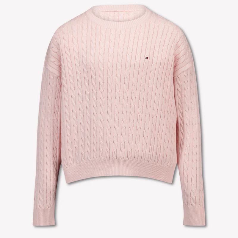 Tommy Hilfiger Kinder Meisjes Trui In Licht Roze 16 Jaar