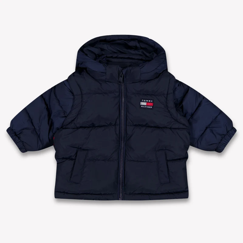 Tommy Hilfiger Baby Unisex Winterjas In Navy 92 - 24 Maanden