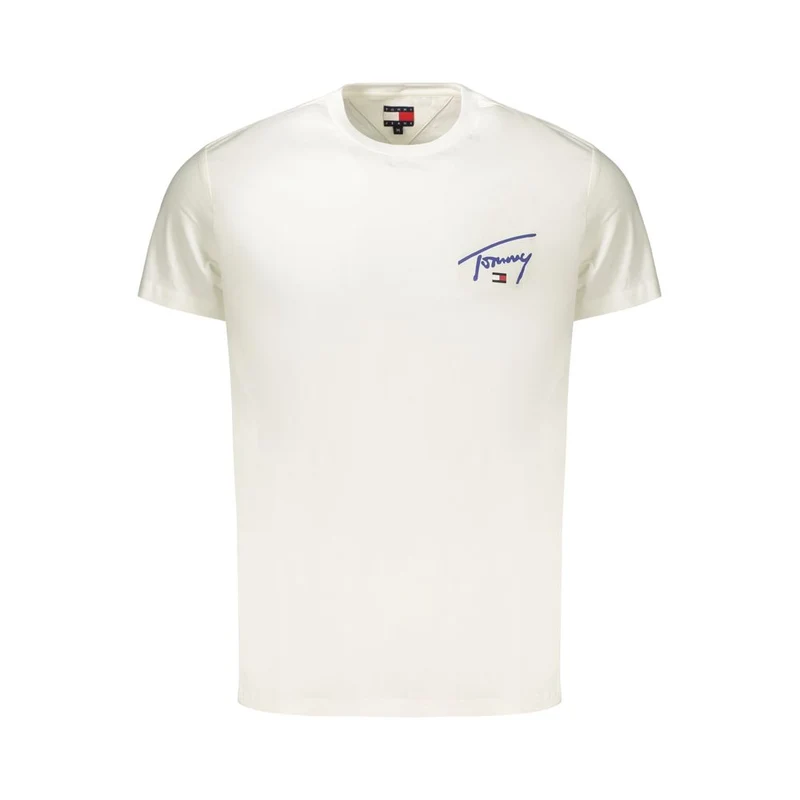 Tommy Hilfiger White Cotton Men's T-Shirt S
