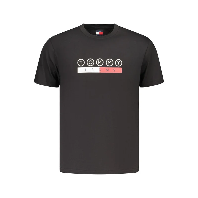 Tommy Hilfiger Black Cotton Men's T-Shirt XL