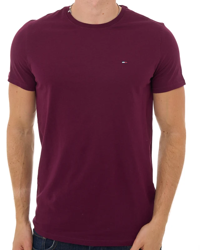Tommy Jeans Slim Fit T Shirt Calypso Berry M