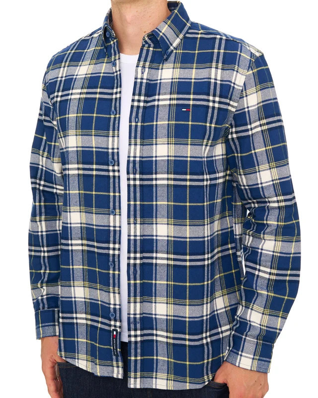 Tommy Jeans Flannel Check Shirt Basic Navy Check M