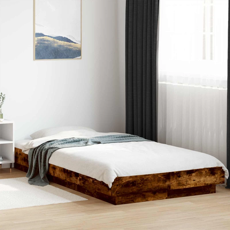 Sängyn runko LED-valolla Savutammi 80 x 200 cm Tekninen puu