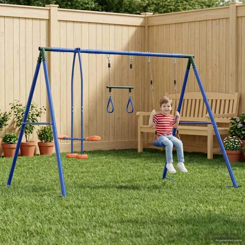 Ulkoilma Keinu Setti Monivärinen Teräs ja PE