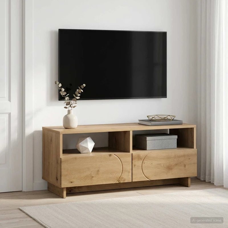 TV-teline 90 x 34.5 x 40 cm Artisaanitammi Tekninen puu