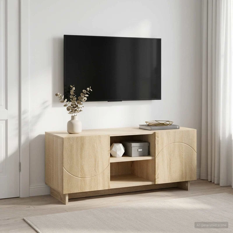 TV-teline 90 x 34.5 x 40 cm Sonoma-tammi Tekninen puu