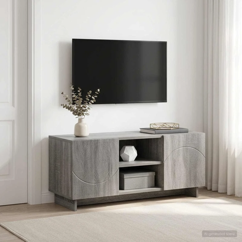TV-teline 90 x 34,5 x 40 cm Harmaa Sonoma Tekninen puu