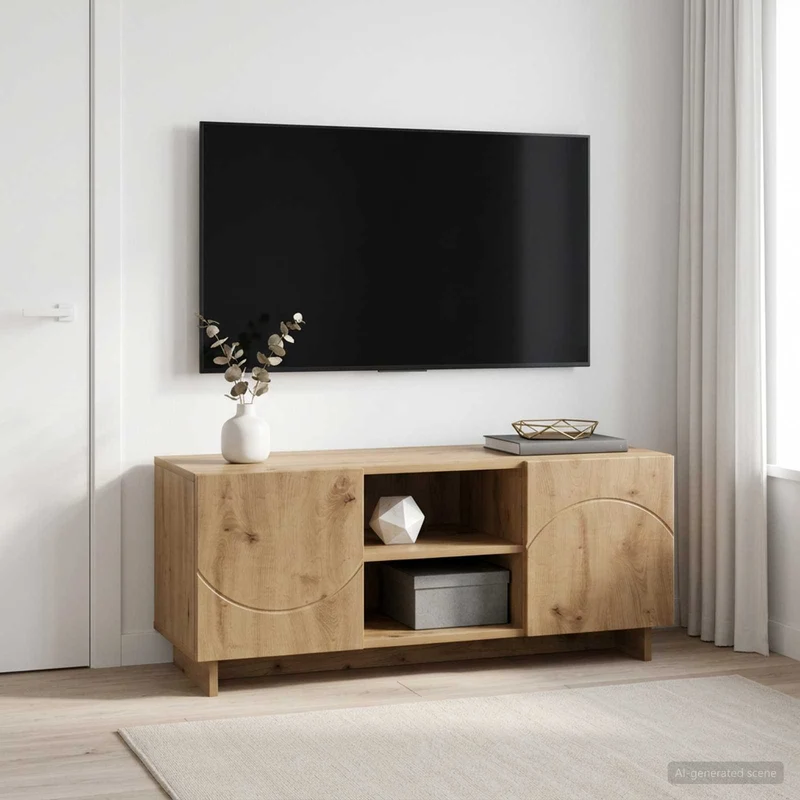 TV-teline 90 x 34,5 x 40 cm Artisaanitammi Tekninen puu