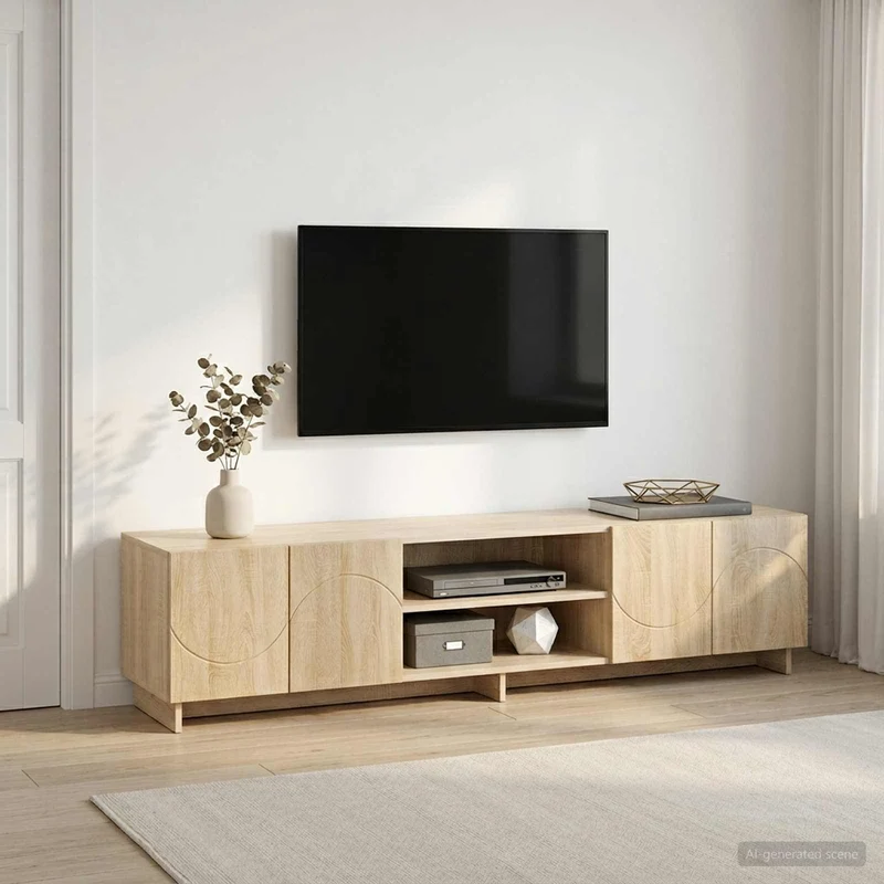 TV-teline 180 x 34,5 x 40 cm Sonoma-tammi Tekninen puu