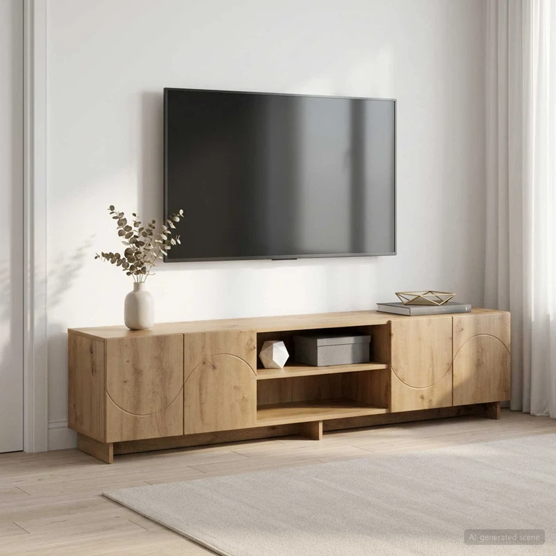TV-teline 180 x 34,5 x 40 cm Artisaanitammi Tekninen puu