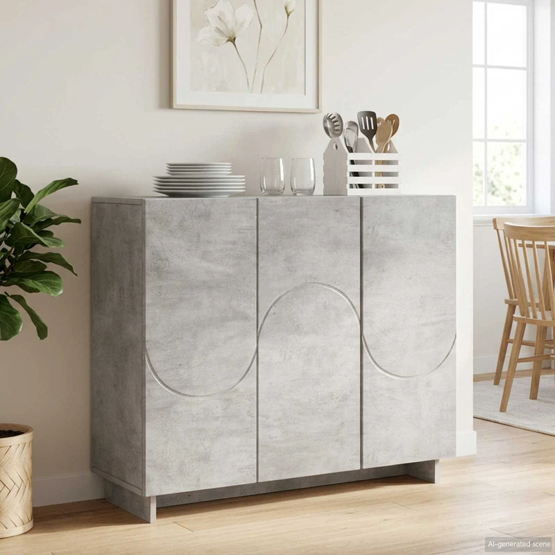 Senkki Betoninharmaa 85,5 x 31 x 75 cm Tekninen puu