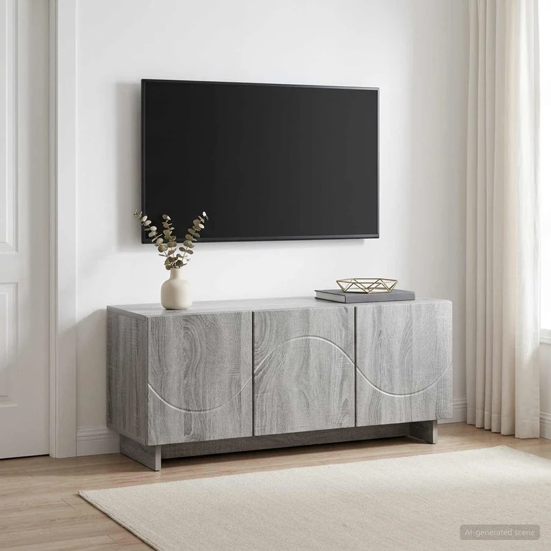 TV-taso 90 x 34.5 x 40 cm Harmaa Sonoma Tekninen puu
