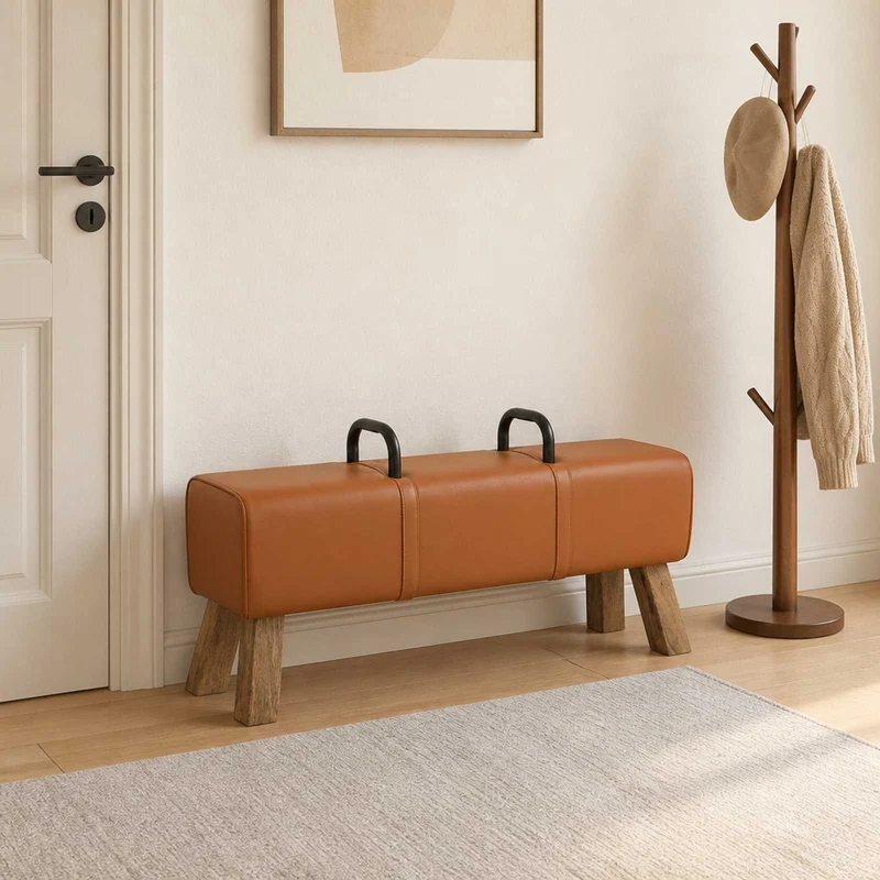 Penkki Ruskea 110 x 30 x 45 cm Aitoa Nahkaa