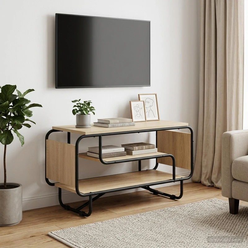 TV-teline 80 x 36 x 45 cm Sonoma-tammi Tekninen puu