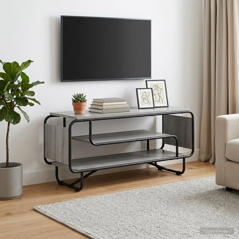 TV-teline 98 x 36 x 45 cm Harmaa Sonoma Tekninen puu