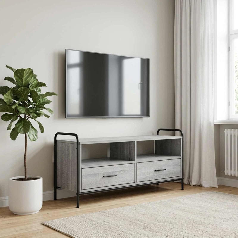 TV-kaappi 67,5 x 33 x 50 cm Harmaa Sonoma Tekninen puu
