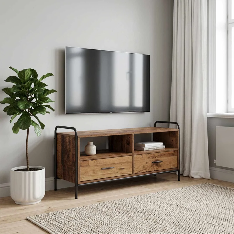 TV-kaappi 67,5 x 33 x 50 cm Vanha puu Tekninen puu