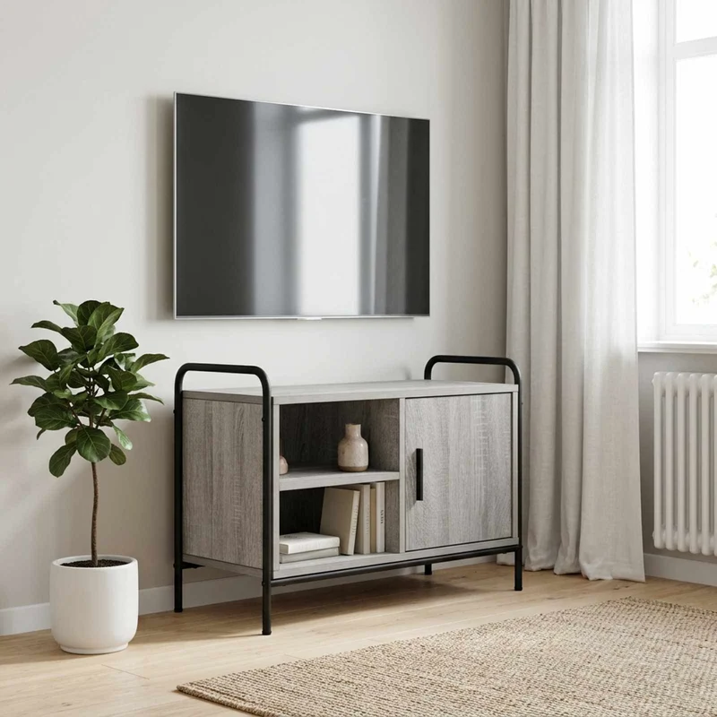 TV-kaappi 133 x 33 x 50 cm Harmaa Sonoma Tekninen puu