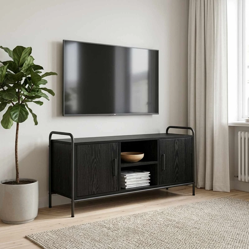 TV-kaappi 99 x 33 x 50 cm Musta tammi Tekninen puu