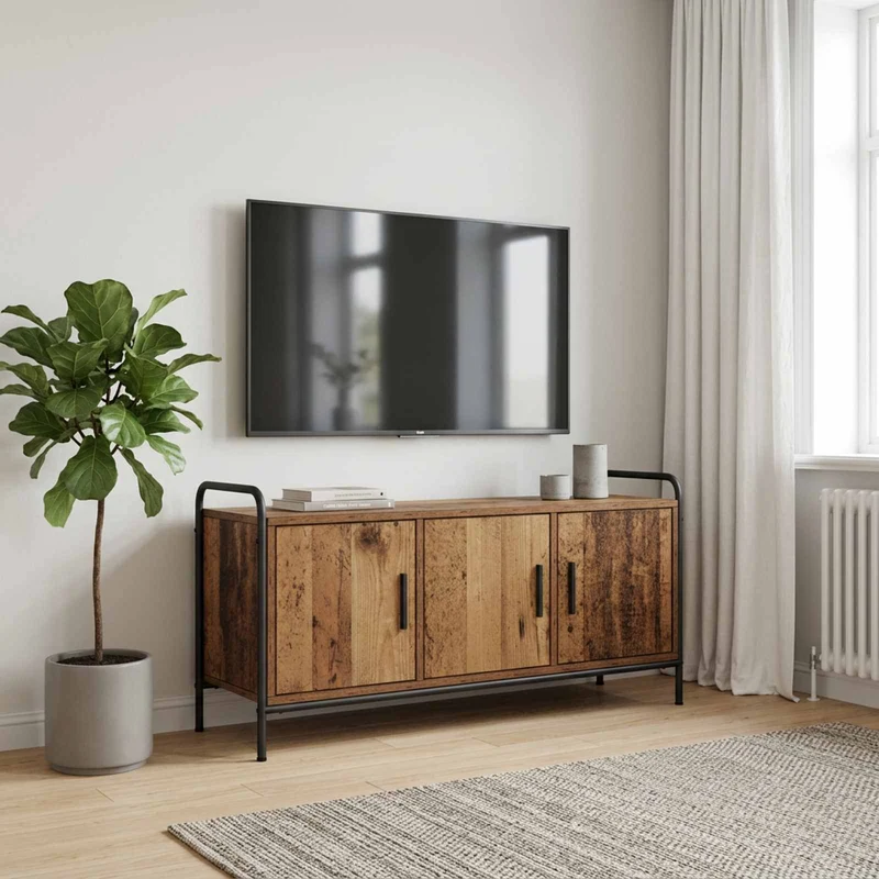 TV-kaappi 79,5 x 33 x 50 cm Vanha puu Tekninen puu