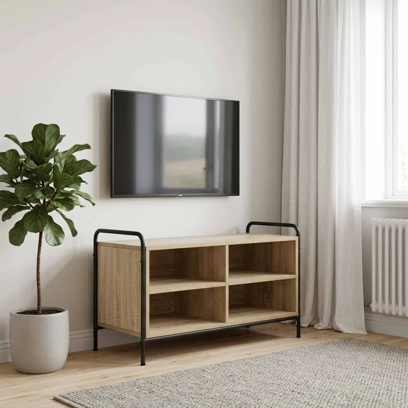 TV-kaappi 140 x 39,5 x 50 cm Sonoma-tammi Tekninen puu