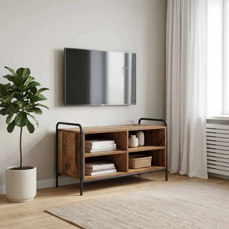 TV-kaappi 140 x 39,5 x 50 cm Vanha puu Tekninen puu