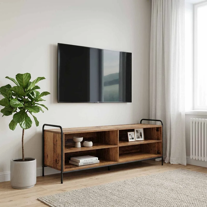 TV-kaappi 140 x 39,5 x 50 cm Vanha puu Tekninen puu