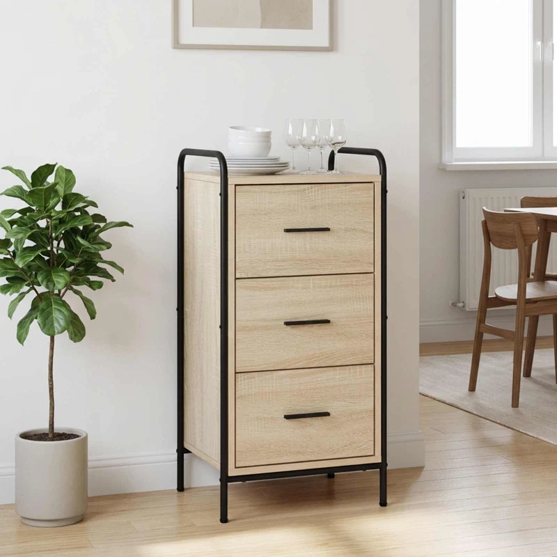 Sivupöytä Sonoma-tammi 97 x 33 x 81 cm Tekninen puu