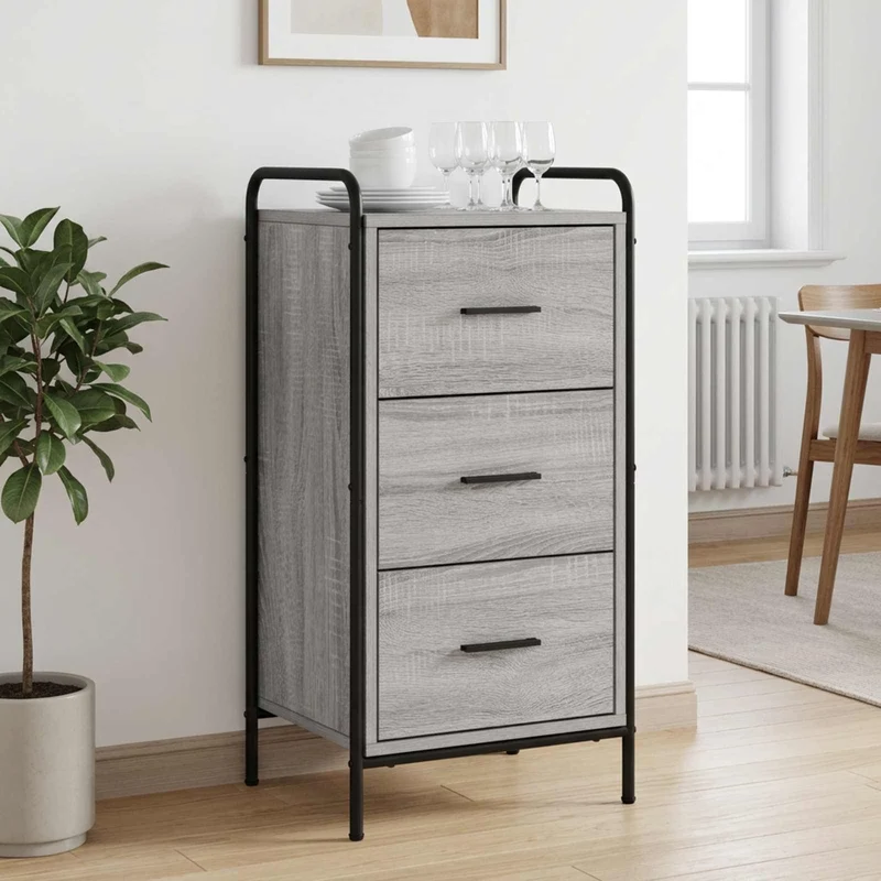 Sivupöytä Harmaa Sonoma 97 x 33 x 81 cm Tekninen puu