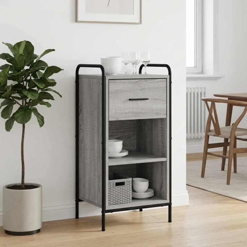 Sivupöytä Harmaa Sonoma 97 x 33 x 81 cm Tekninen puu